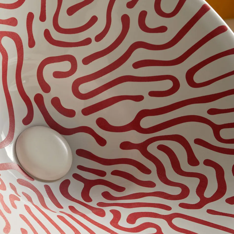 Polozápustné umyvadlo z francouzského porcelánu nejvyšší kvality - Pausa Viadurini