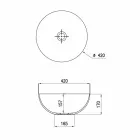 Kulové keramické umyvadlo na desku Ø40cm Vyrobeno v Itálii Leivi Viadurini