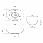 Kulové keramické umyvadlo na desku Ø60cm Vyrobeno v Itálii Leivi Viadurini