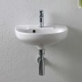 Klasický design bílého keramického závěsného umyvadla s jedním otvorem - křemičitý