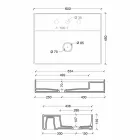 Umyvadlo na slunci 60x45 cm keramické moderním designem, vyrobený v Itálii Viadurini