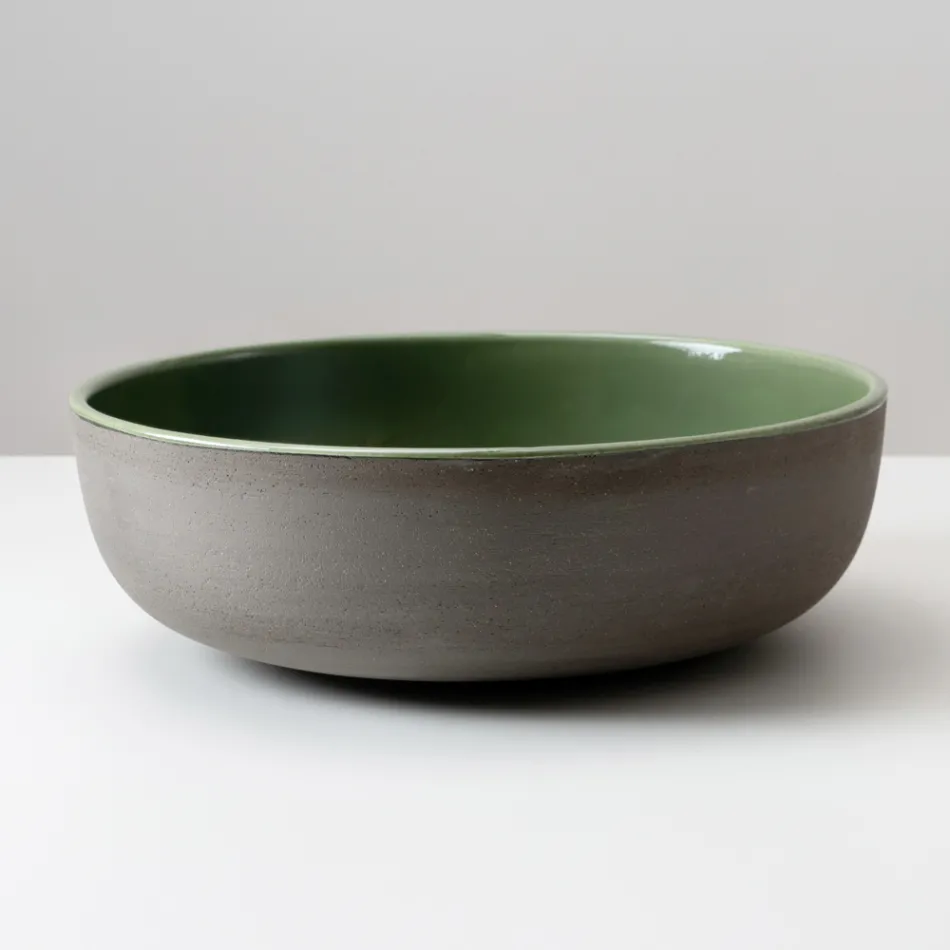 Umyvadlo na desku v tmavém Raku, vyrobené v Itálii - odkapávací Viadurini