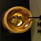 Designové kulaté umyvadlo v pozlacené Itálii Elisa keramika Viadurini