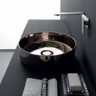 Kulaté umyvadlo barevné keramické ložiska ikonu Alice Keramika Viadurini