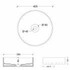 kulaté umyvadlo v moderních keramických Sun kruhu o průměru 40 cm Viadurini