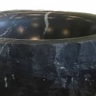 Kulaté umyvadlo na desku ze surového černého mramoru Marquinia Vyrobeno v Itálii - Bernini Viadurini