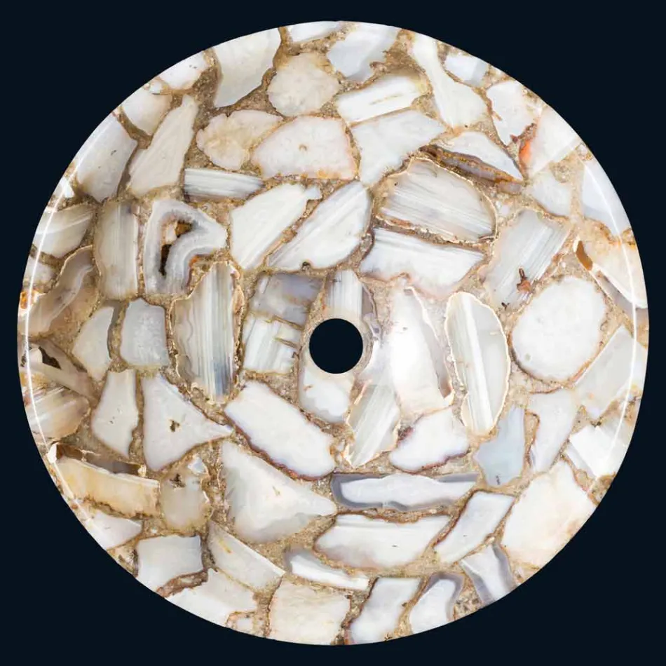 Pultová kolo podpora kámen achát Mila, jednodílná Viadurini