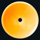 Kulaté umyvadlo v oranžové onyxové Aris Viadurini