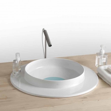 Kulaté umyvadlo koupelna v moderním designu keramických Kathy Viadurini