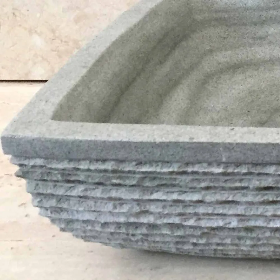 Navrhněte zelené umývadlo v Hilda kameni Viadurini