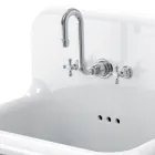 Vintage nástěnné dvojité umyvadlo Šedé keramické umyvadlo - Jack Viadurini