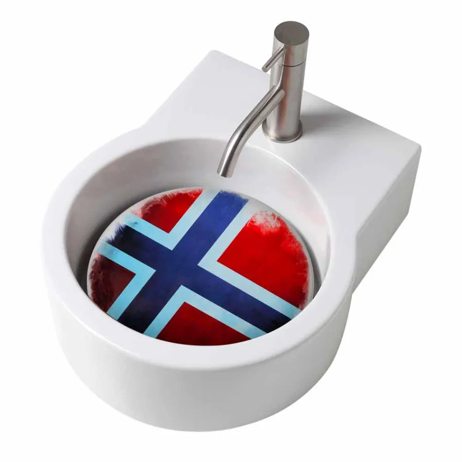 Umývadlo / závěs designové desky vyrobené v Itálii Tor Viadurini