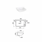 Závěsný mycí dřez v klasickém designu keramický, vyrobený v Itálii - Nausica Viadurini