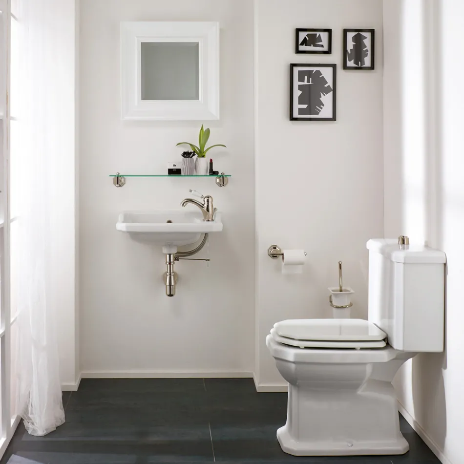 Závěsný mycí dřez v klasickém designu keramický, vyrobený v Itálii - Nausica Viadurini