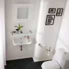 Závěsný mycí dřez v klasickém designu keramický, vyrobený v Itálii - Nausica Viadurini