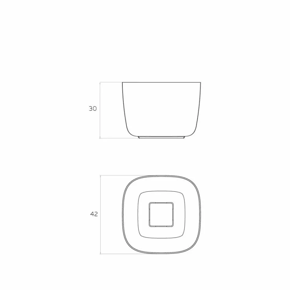 Volně stojící volně stojící dřez vyrobený v Itálii, Lallio Viadurini