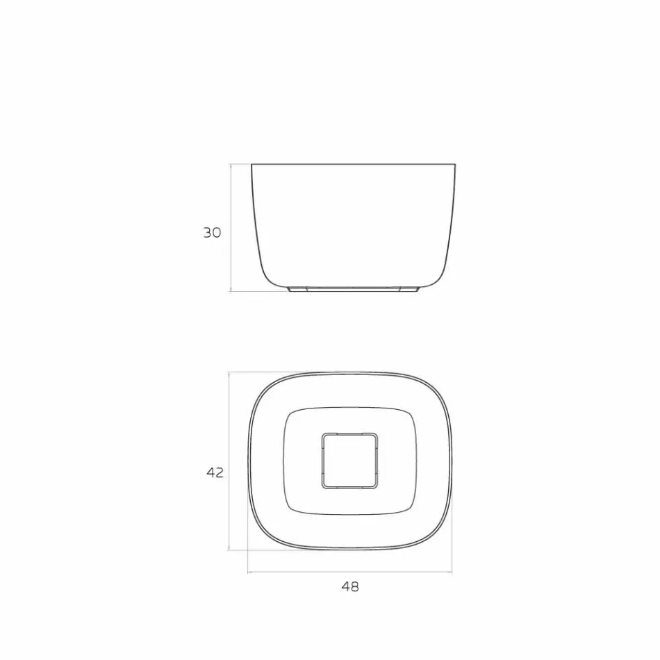 Volně stojící volně stojící dřez vyrobený v Itálii, Lallio Viadurini