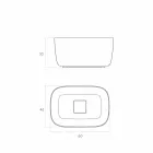 Volně stojící volně stojící dřez vyrobený v Itálii, Lallio Viadurini