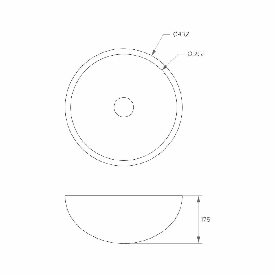 Donnas kruhové volně stojící pult dřez Viadurini