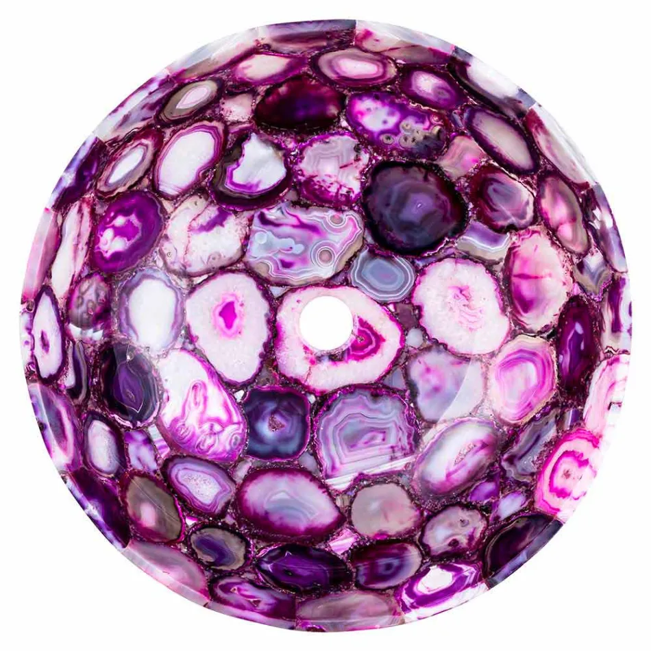 Kulatý dřez z achátového kamene - Buffalo Viadurini