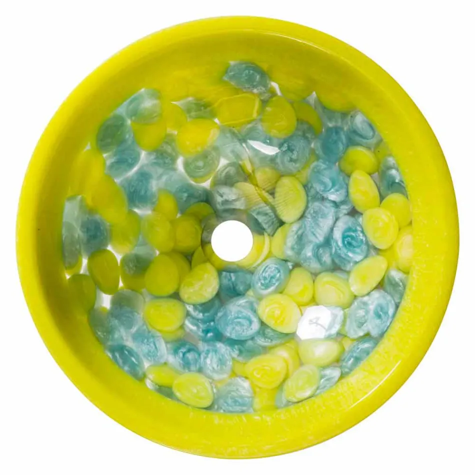 Deska designérského ručního dřezu v pryskyřici, Buglio Viadurini