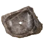 Ručně vyrobený umyvadlo na desku z kouřového křemenného kamene, Vigasio Viadurini