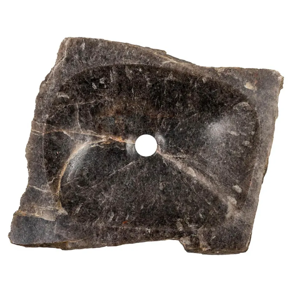 Ručně vyrobený umyvadlo na desku z kouřového křemenného kamene, Vigasio Viadurini