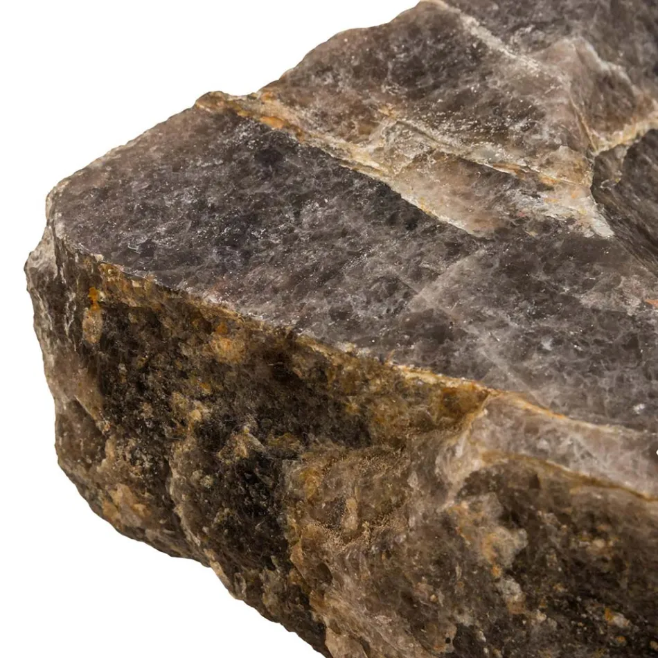 Ručně vyrobený umyvadlo na desku z kouřového křemenného kamene, Vigasio Viadurini