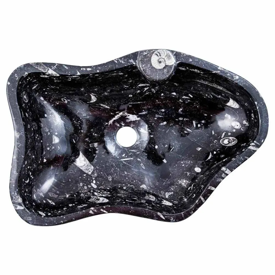 Moderní mramorový dřez s fosiliemi - Burgeo Viadurini