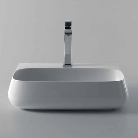 Samostatný nebo nástěnný keramický dřez L 55 cm vyrobený v Itálii, Gais Viadurini