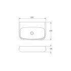 Samostatný nebo nástěnný keramický dřez L 55 cm vyrobený v Itálii, Gais Viadurini