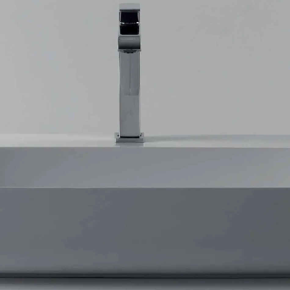 Samostatný nebo zavěšený keramický dřez L 90 cm vyrobený v Itálii, Gais Viadurini