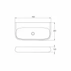 Samostatný nebo zavěšený keramický dřez L 90 cm vyrobený v Itálii, Gais Viadurini