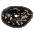 Umyvadlo na desku ručně vyrobené z říčního kamene, Palizzi Viadurini