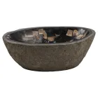 Umyvadlo na desku ručně vyrobené z říčního kamene, Palizzi Viadurini