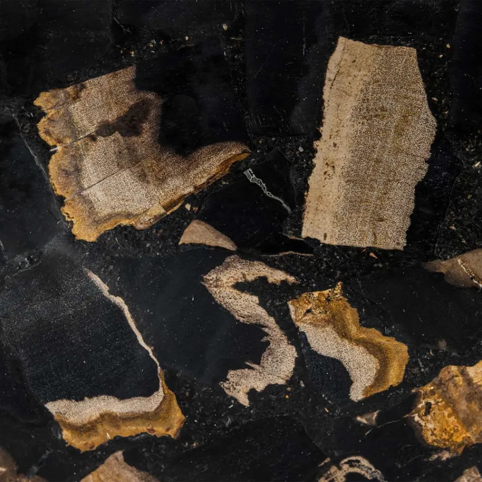 Umyvadlo na desku ručně vyrobené z říčního kamene, Palizzi Viadurini