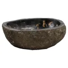 Umyvadlo na desku ručně vyrobené z říčního kamene, Palizzi Viadurini