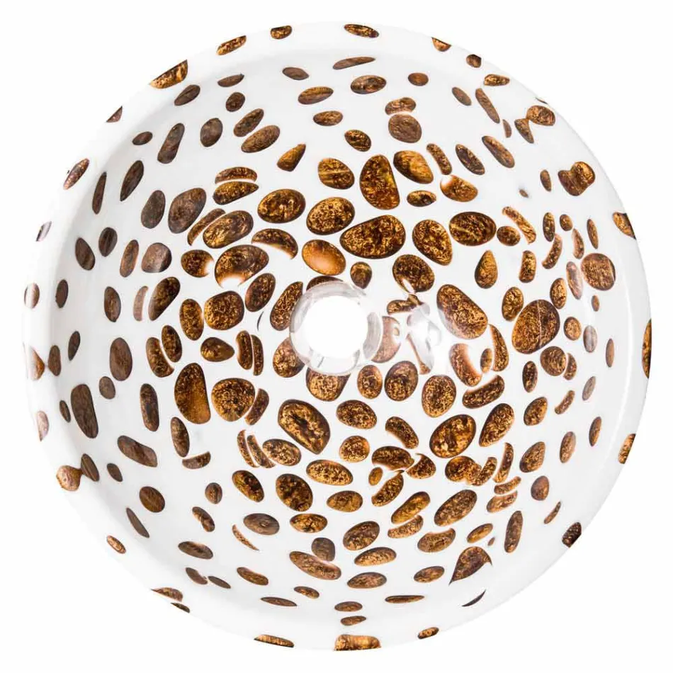 Moderní kruhové umyvadlo z umělé hmoty, Bussi Viadurini