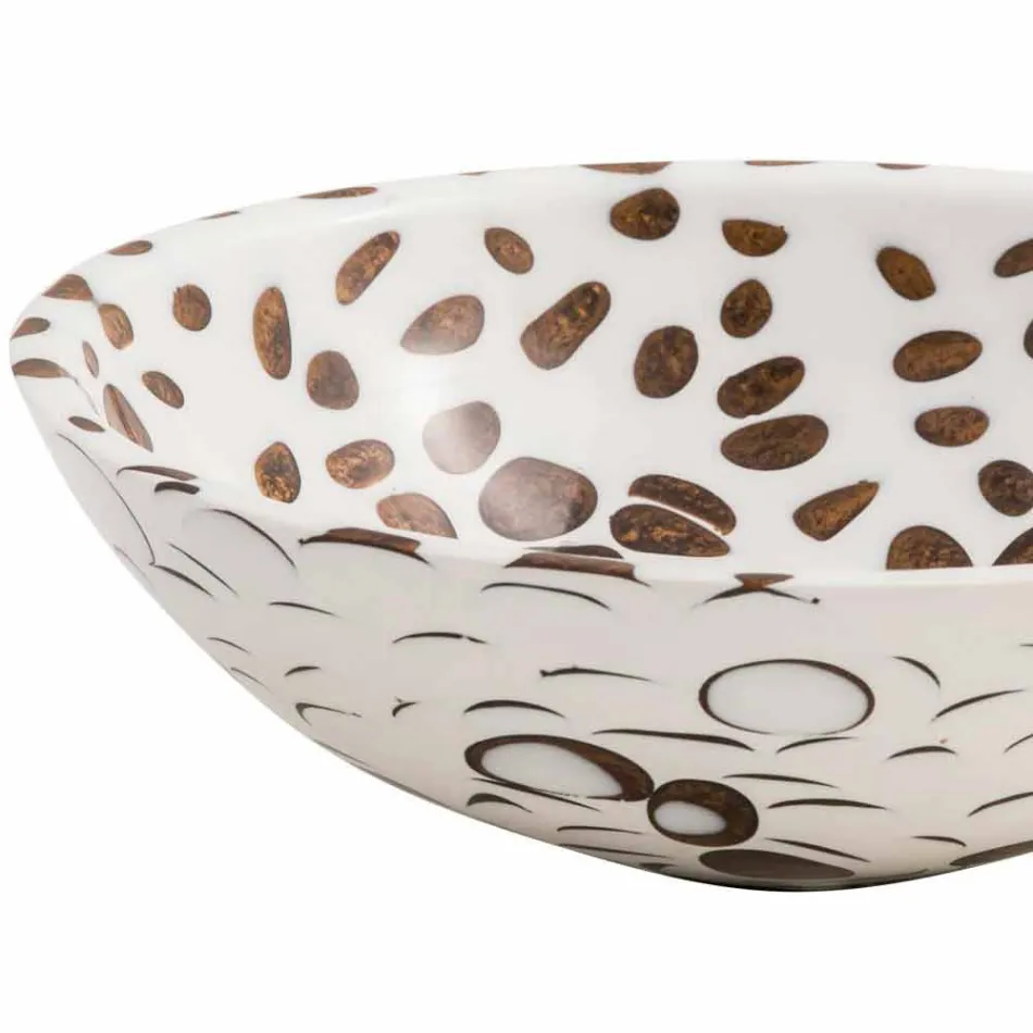 Moderní kruhové umyvadlo z umělé hmoty, Bussi Viadurini