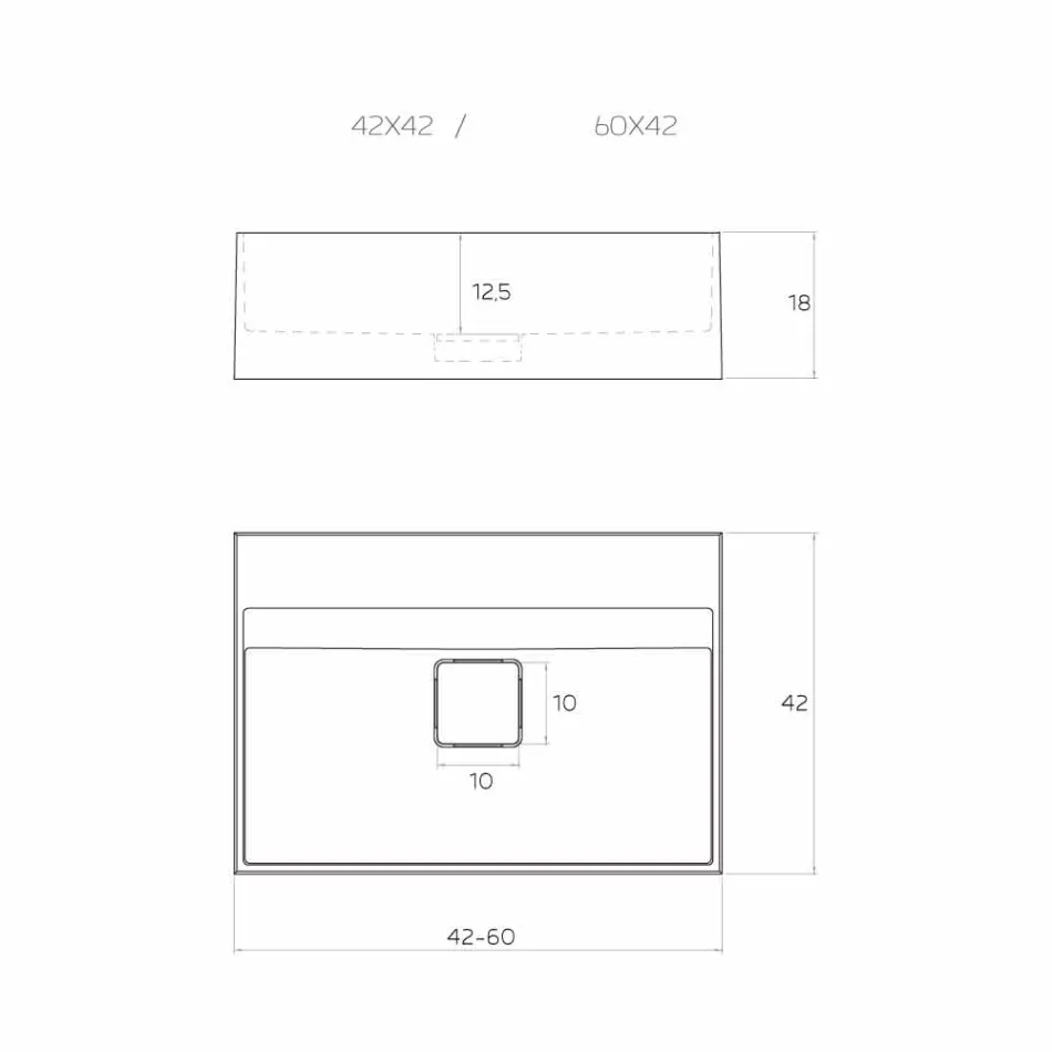 Moderní design pult dřez vyrobený v Itálii, Lavis Viadurini