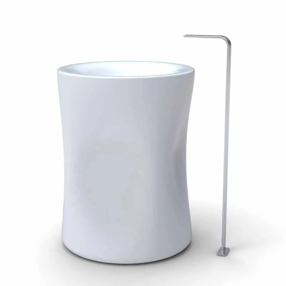 Moderní sloupové samostatné umyvadlo vyrobené v Itálii, Syracuse Viadurini