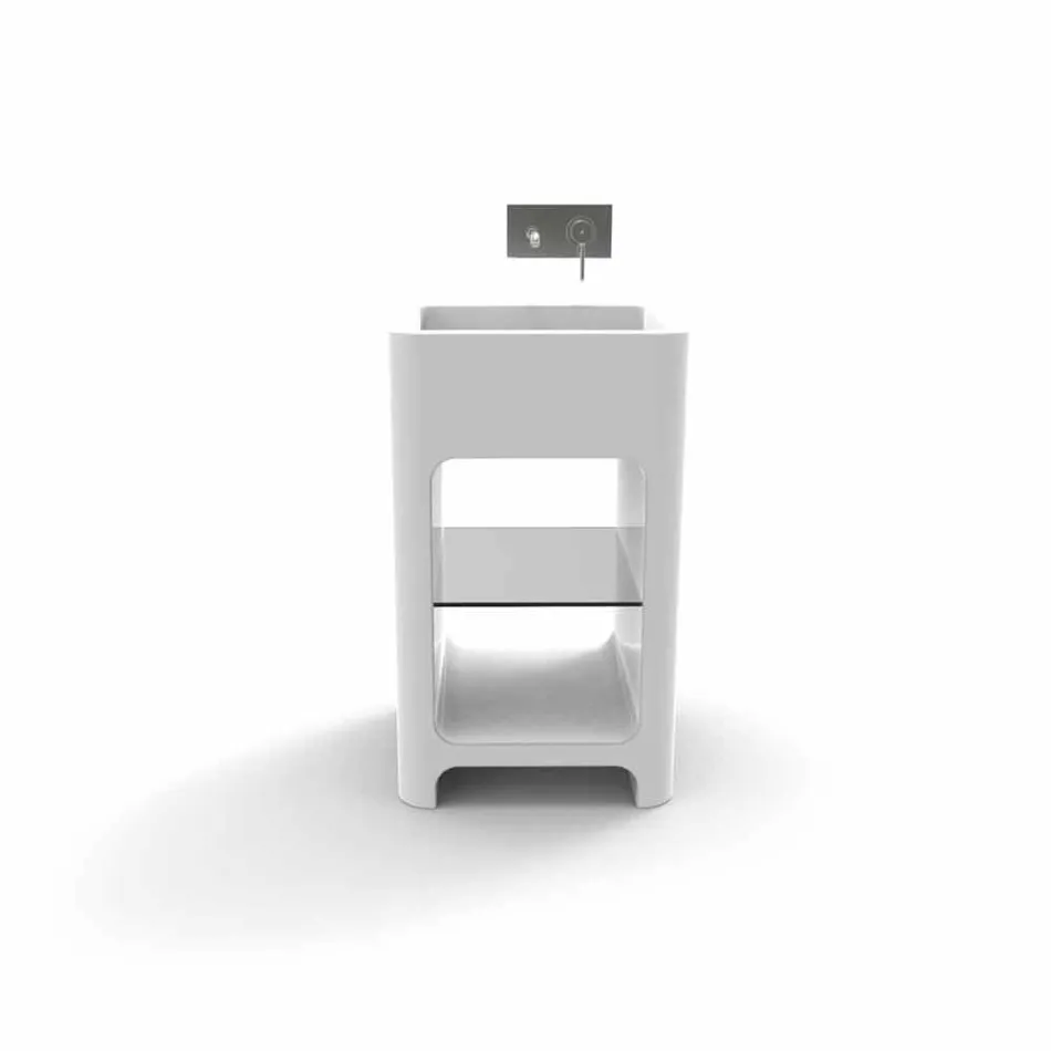 Moderní monoblokový volně stojící dřez vyrobený v Itálii, Tufino Viadurini