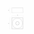 Čtvereček moderní dřez vyrobený v Itálii, Forino Viadurini