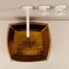 Designové umyvadlo v bronzové keramice vyrobené v Itálii Simon Viadurini