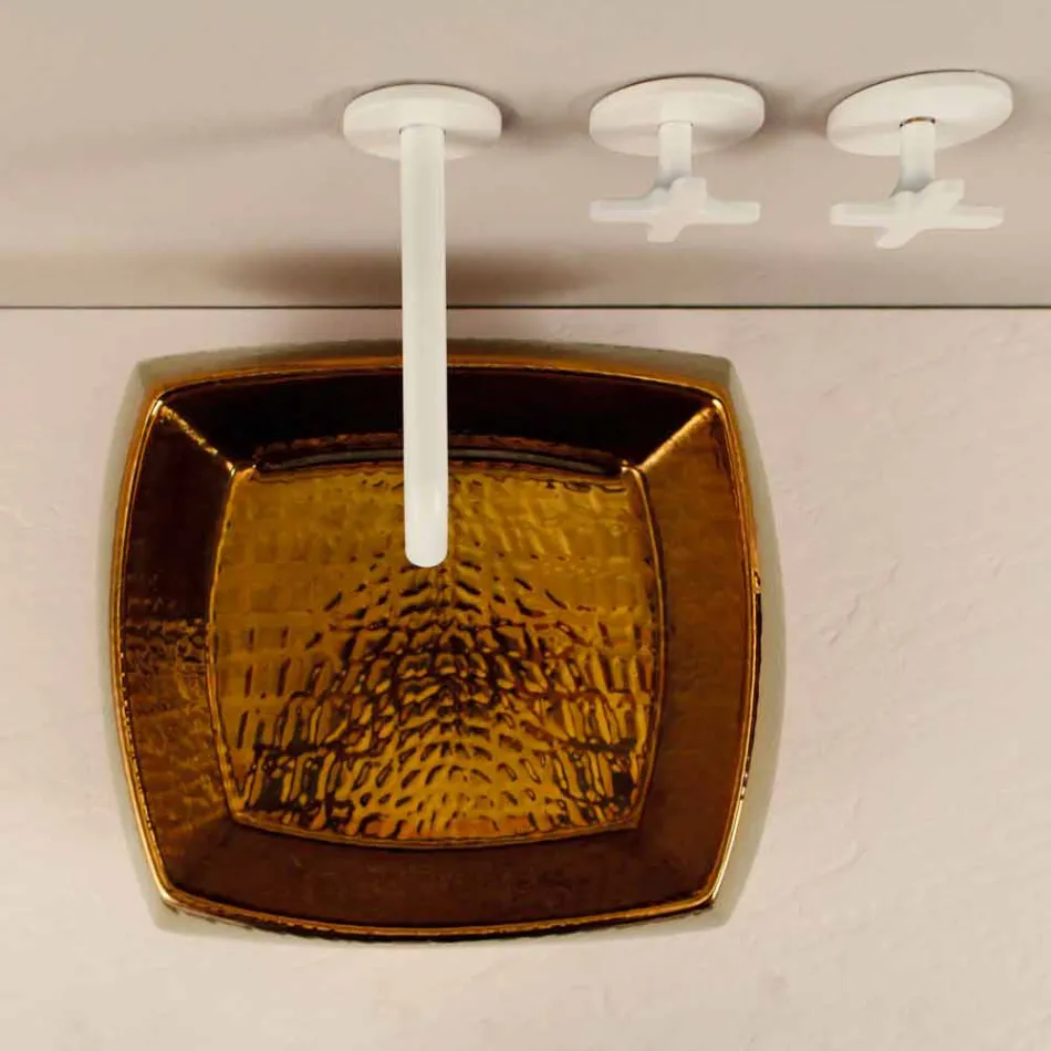 Designové umyvadlo v bronzové keramice vyrobené v Itálii Simon Viadurini