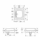 Designové umyvadlo v bronzové keramice vyrobené v Itálii Simon Viadurini