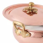 Zeleninový hrnec s ručně pocínovaným měděným víkem vyrobené v Itálii 28 cm - Mariacarla Viadurini