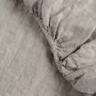 Dvojité vypasované povlečení v černém lnu, másle nebo staré křídě - Fiumano Viadurini