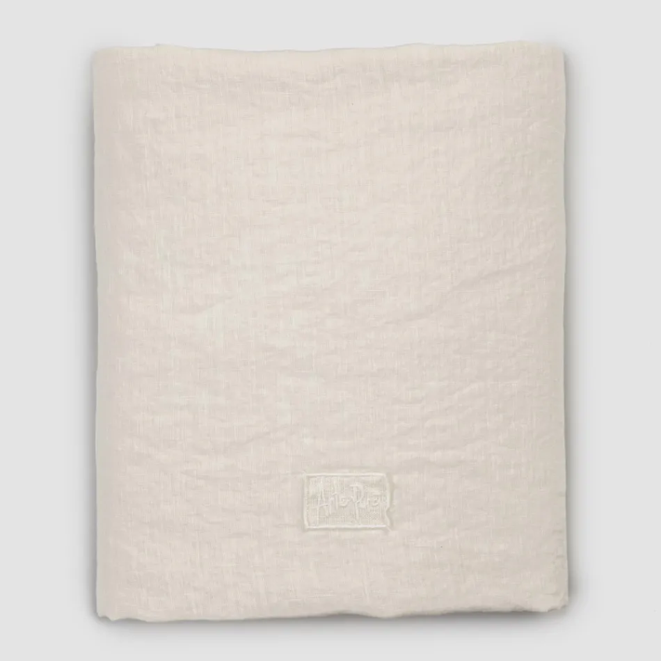 Dvojité vypasované povlečení v černém lnu, másle nebo staré křídě - Fiumano Viadurini