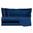 Jednobarevné listy kompletní v bavlněné saténové pro dvoulůžko - ibišek Viadurini